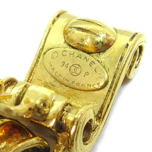 Chanel Dangle Earrings Clip-On Gold 94P 80475 - Picture 3 of 4